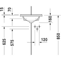 Умывальник Duravit Starck 3 43x38 (0752440000) - Превью изображения №2 — Интернет-магазин Time-Shop