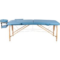 Массажный стол Atlas Sport складной 2-с деревянный 70 см (светло-голубой) - Превью изображения №2 — Интернет-магазин Time-Shop