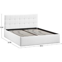 Кровать Трия Джоли Тип 1 универсальный 180x200 (экокожа Polo white) - Превью изображения №3 — Интернет-магазин Time-Shop