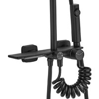 Душевая система  Rea Helix Black REA-P6618 - Превью изображения №4 — Интернет-магазин Time-Shop