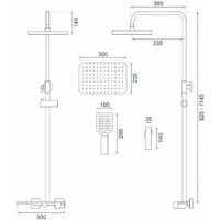Душевая система  Rea Helix Black REA-P6618 - Превью изображения №10 — Интернет-магазин Time-Shop