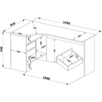 Стол Сокол СПМ-25 (левый, дуб сонома) - Превью изображения №4 — Интернет-магазин Time-Shop