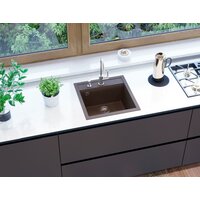 Кухонная мойка Aquasanita Tesa SQT100W (black metallic 601) - Превью изображения №13 — Интернет-магазин Time-Shop