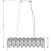 Подвесная люстра Arte Lamp Evie A4152SP-8SG - Превью изображения №5 — Интернет-магазин Time-Shop