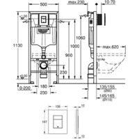 Унитаз подвесной Lauter Vortex 2110830 + GROHE Rapid SL 38772001 с кнопкой (прямоугольная, хром) - Превью изображения №25 — Интернет-магазин Time-Shop