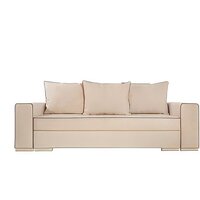 Диван Krones Цезарь 4 (велюр, бежевый/коричневый) - Превью изображения №2 — Интернет-магазин Time-Shop