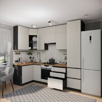 Готовая кухня ВерсоМебель Эко Премиум 1.2x2.7 левая (кашемир/ст. дуб вотан) - Превью изображения №7 — Интернет-магазин Time-Shop