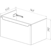  Lemark Тумба под умывальник Buno Mini 80 LM05BM80T (белый глянец) - Превью изображения №7 — Интернет-магазин Time-Shop