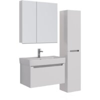  Lemark Тумба под умывальник Buno Mini 80 LM05BM80T (белый глянец) - Превью изображения №6 — Интернет-магазин Time-Shop