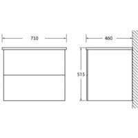  BelBagno Тумба под умывальник Etna-700-2C-SO-BL-P (bianco lucido) - Превью изображения №3 — Интернет-магазин Time-Shop