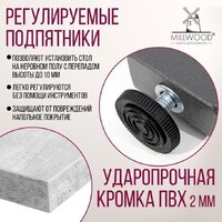 Обеденная группа Millwood Уэльс Л18 120x70х75 (бетон/графит) - Превью изображения №5 — Интернет-магазин Time-Shop