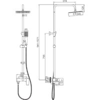 Душевая система  Ledeme L72425-1 - Превью изображения №9 — Интернет-магазин Time-Shop