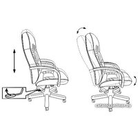 Офисное кресло Бюрократ T-9908/WALNUT (черный) - Превью изображения №6 — Интернет-магазин Time-Shop