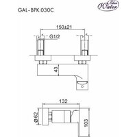 Смеситель Blue Water GAL-BPK.030C - Превью изображения №2 — Интернет-магазин Time-Shop
