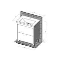  Briz Тумба напольная Риччи 70 с умывальником Фостер - Превью изображения №10 — Интернет-магазин Time-Shop