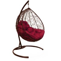 M-Group Капля 11020202 (коричневый ротанг/бордовая подушка)