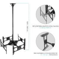 Кронштейн для информационной панели Onkron CPRO2L-4 (черный) - Превью изображения №3 — Интернет-магазин Time-Shop