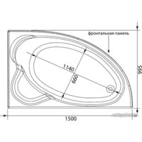 Ванна Aquanet Mayorca 150x100 R - Превью изображения №6 — Интернет-магазин Time-Shop