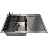 Кухонная мойка Stellar Decor S6550NB-L-D (нано черный) - Превью изображения №2 — Интернет-магазин Time-Shop