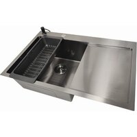 Кухонная мойка Stellar Decor S6550NB-L-D (нано черный) - Превью изображения №3 — Интернет-магазин Time-Shop