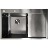 Кухонная мойка Stellar Decor S6550NB-L-D (нано черный) - Превью изображения №5 — Интернет-магазин Time-Shop