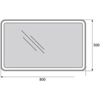  BelBagno Зеркало SPC-MAR-500-800-LED-BTN - Превью изображения №3 — Интернет-магазин Time-Shop