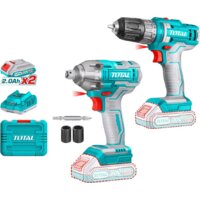 Total TOSLI230702 (шуруповерт, гайковерт, с 2-мя АКБ, кейс)