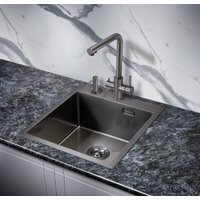 Кухонная мойка Milacio Denia 46 Steel MC.77479 (вороненая сталь) - Превью изображения №2 — Интернет-магазин Time-Shop