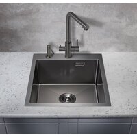 Кухонная мойка Milacio Denia 46 Steel MC.77479 (вороненая сталь) - Превью изображения №3 — Интернет-магазин Time-Shop