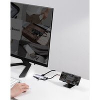 Док-станция Baseus Metal Gleam Series 8-in-1 Multifunctional Type-C HUB Docking Station CAHUB-CV0G - Превью изображения №13 — Интернет-магазин Time-Shop