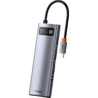 Док-станция Baseus Metal Gleam Series 8-in-1 Multifunctional Type-C HUB Docking Station CAHUB-CV0G - Превью изображения №3 — Интернет-магазин Time-Shop