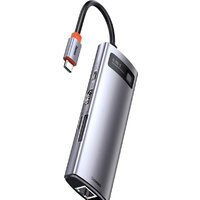 Док-станция Baseus Metal Gleam Series 8-in-1 Multifunctional Type-C HUB Docking Station CAHUB-CV0G - Превью изображения №4 — Интернет-магазин Time-Shop
