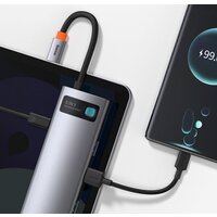 Док-станция Baseus Metal Gleam Series 8-in-1 Multifunctional Type-C HUB Docking Station CAHUB-CV0G - Превью изображения №7 — Интернет-магазин Time-Shop