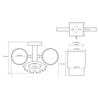 Стакан для зубной щетки и пасты Bemeta Beta 132110042 - Превью изображения №2 — Интернет-магазин Time-Shop