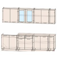 Готовая кухня Интерлиния Мила 27 (бетон-антрацит-травертин) - Превью изображения №2 — Интернет-магазин Time-Shop