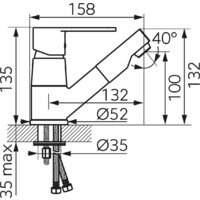 Смеситель Ferro Algeo Chrom BAG2APO - Превью изображения №2 — Интернет-магазин Time-Shop