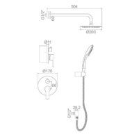 Душевая система  Ledeme L2403-2 - Превью изображения №2 — Интернет-магазин Time-Shop