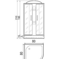Душевая кабина River Nara Light 100/15 MT - Превью изображения №3 — Интернет-магазин Time-Shop