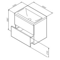  AM.PM Тумба с умывальником Gem M90FHX06022WG + M90WCC0602WG - Превью изображения №7 — Интернет-магазин Time-Shop
