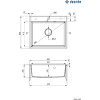 Кухонная мойка Deante ZQN_T103 - Превью изображения №2 — Интернет-магазин Time-Shop