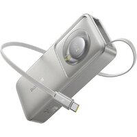 Внешний аккумулятор Baseus Free2Pull Power Bank with Retractable Cable 30W 10000mAh (серый) - Превью изображения №3 — Интернет-магазин Time-Shop