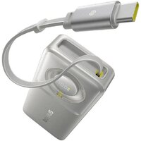 Внешний аккумулятор Baseus Free2Pull Power Bank with Retractable Cable 30W 10000mAh (серый) - Превью изображения №2 — Интернет-магазин Time-Shop