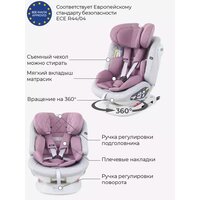 Детское автокресло Rant Nitro Isofix UB619 (серый/розовый) - Превью изображения №7 — Интернет-магазин Time-Shop