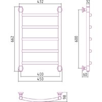 Полотенцесушитель Сунержа Галант+ 600x400 00-0200-6040 - Превью изображения №3 — Интернет-магазин Time-Shop