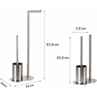 Держатель для туалетной бумаги и ершика Perfecto Linea 22-221457 - Превью изображения №2 — Интернет-магазин Time-Shop