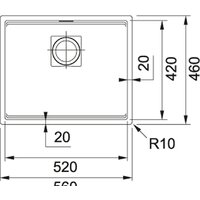 Кухонная мойка Franke Kubus 2 KNG 110-52 125.0528.609 (сахара) - Превью изображения №2 — Интернет-магазин Time-Shop