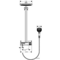 Душевая система  Hansgrohe Raindance Select E 300 3jet Showerpipe [27127000] - Превью изображения №3 — Интернет-магазин Time-Shop