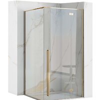 Душевой уголок Rea Fargo 100х80 (золото/прозрачное стекло) - Превью изображения №1 — Интернет-магазин Time-Shop