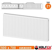 Стальной панельный радиатор Valfex Steel Universal VC 21 500х700 VF.VC.21.500.0700 (с нижним подключением) - Превью изображения №2 — Интернет-магазин Time-Shop