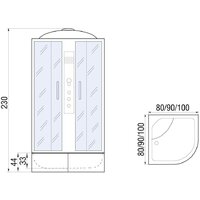 Душевая кабина River Dunay XL 80/43 MT - Превью изображения №18 — Интернет-магазин Time-Shop